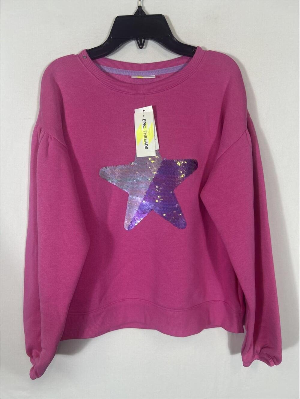 $40 Epic Threads Woman’s Pink Sweatshirt L (14-16)